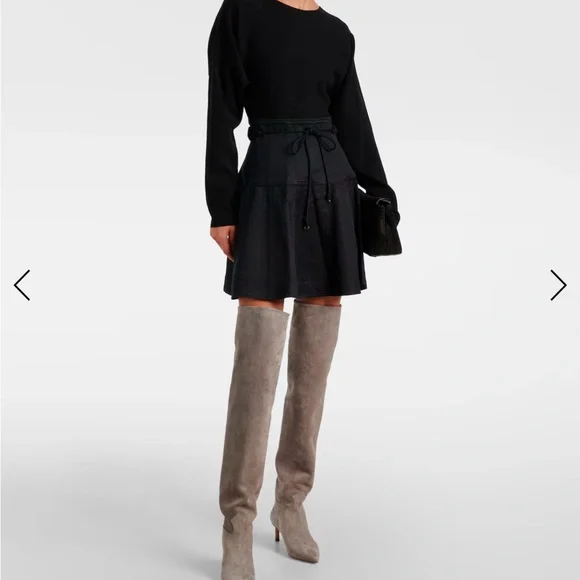 ❤️ NWB Stunning Ulla Johnson Over the Knee Carolina 55 Suede Grey Boots - Picture 1 of 7